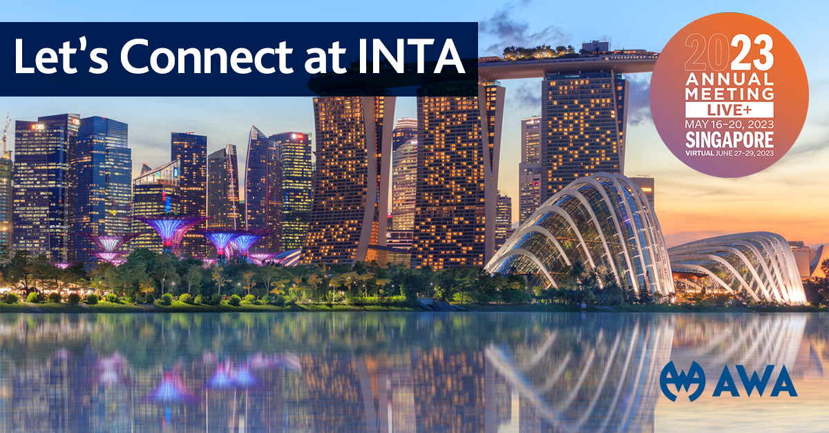 Meet AWA at INTA 2023 in Singapore AWA